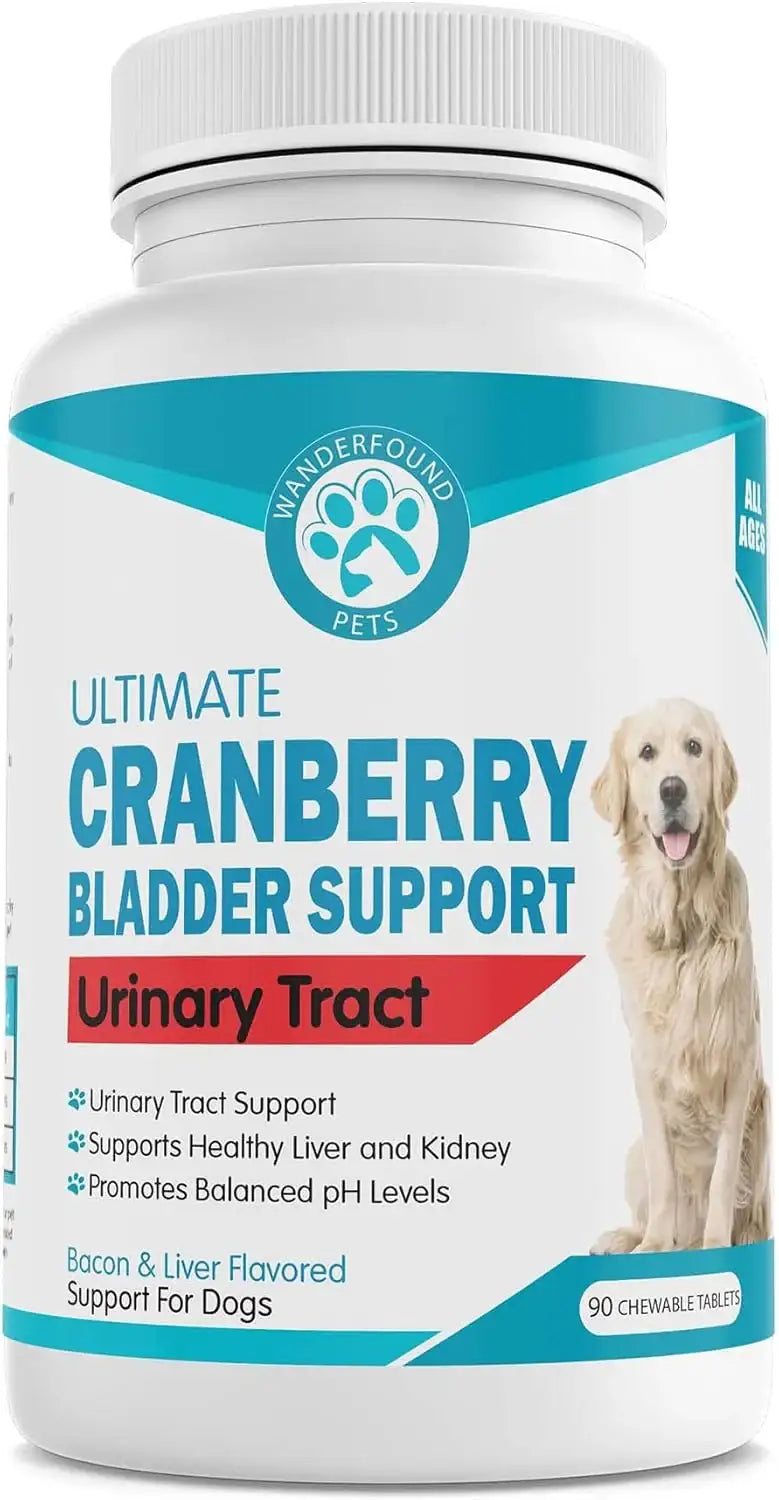 WANDERFOUND PETS - Wanderfound Pets Ultimate Cranberry Bladder UTI Support for Dogs 90 Tabletas Masticables - The Red Vitamin MX - Salud De Tracto Urinario Para Perros - {{ shop.shopifyCountryName }}