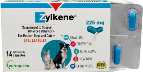VETOQUINOL - Vetoquinol Zylkene Behavior Support Capsules for Medium Dogs 33-65lbs 14 Capsulas - The Red Vitamin MX - Relajantes Para Perros - {{ shop.shopifyCountryName }}