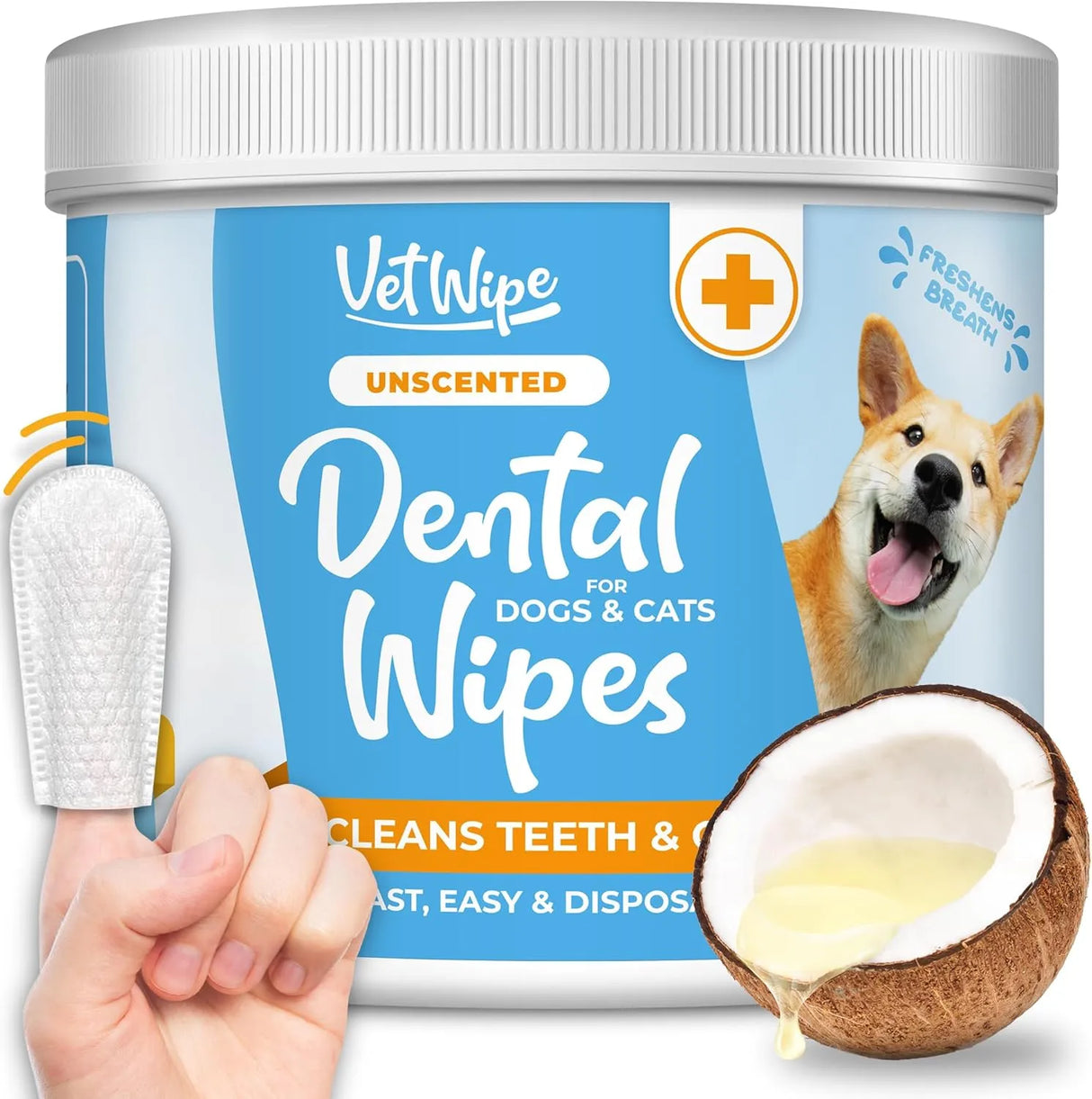 VETWIPE - VetWipe Dog Teeth Cleaning Finger Wipes 50 Toallitas - The Red Vitamin MX - Cuidado Dental Para Perros - {{ shop.shopifyCountryName }}