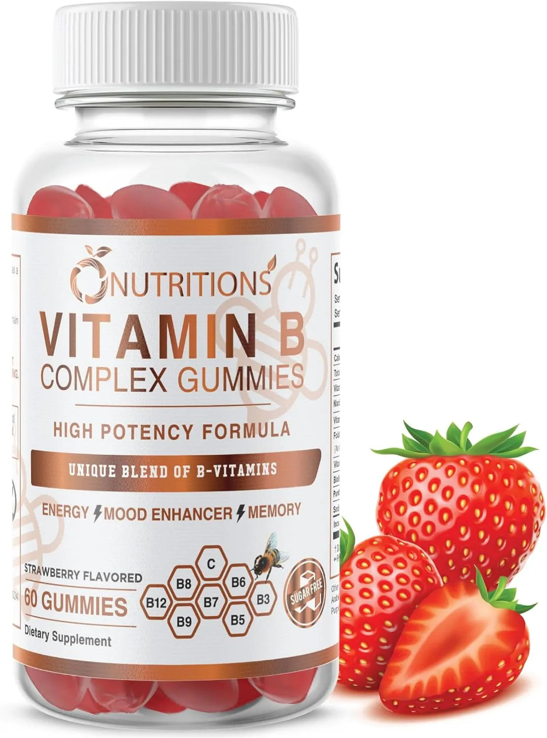 O NUTRITIONS - O NUTRITIONS Sugar Free Vitamin B Complex Vegan Gummies 60 Gomitas - The Red Vitamin MX - Suplementos Alimenticios - {{ shop.shopifyCountryName }}
