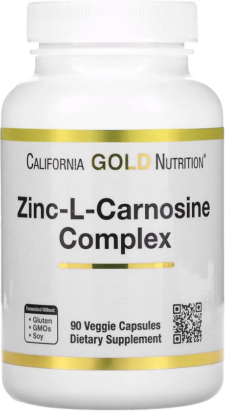 CALIFORNIA GOLD NUTRITION - California Gold Nutrition Zinc-L-Carnosine 90 Capsulas - The Red Vitamin MX - Suplementos Alimenticios - {{ shop.shopifyCountryName }}