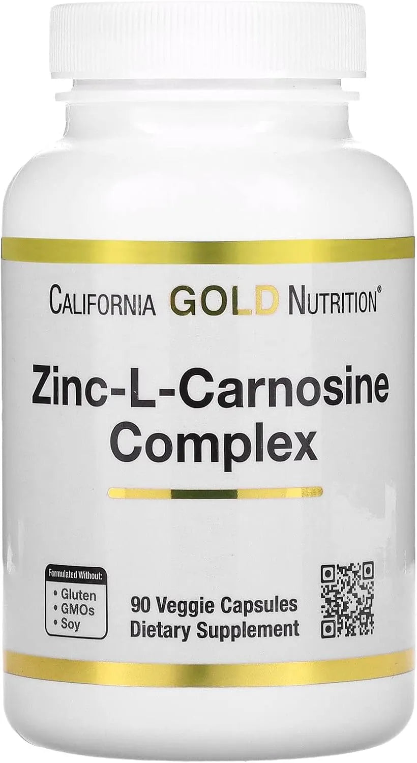 CALIFORNIA GOLD NUTRITION - California Gold Nutrition Zinc-L-Carnosine 90 Capsulas - The Red Vitamin MX - Suplementos Alimenticios - {{ shop.shopifyCountryName }}