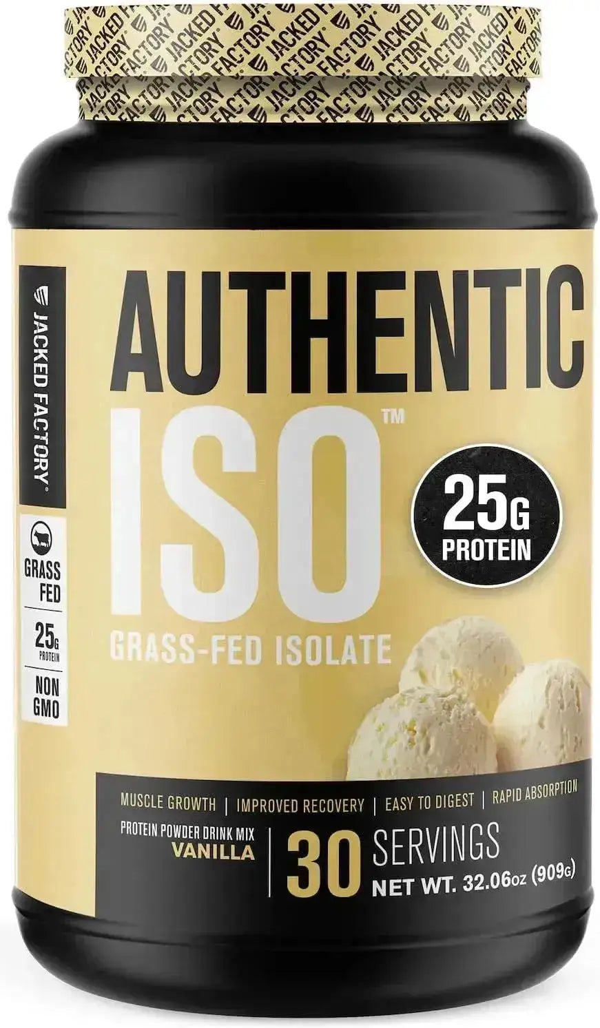JACKED FACTORY - Jacked Factory Authentic ISO Grass Fed Whey Protein Isolate Powder Vanilla 909Gr. - The Red Vitamin MX - Suplementos Alimenticios - {{ shop.shopifyCountryName }}