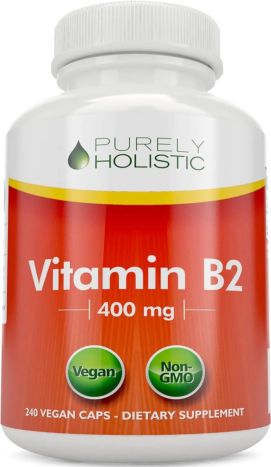 PURELY HOLISTIC - Purely Holistic Vitamin B2 Riboflavin 400Mg. 240 Capsulas - The Red Vitamin MX - Suplementos Alimenticios - {{ shop.shopifyCountryName }}