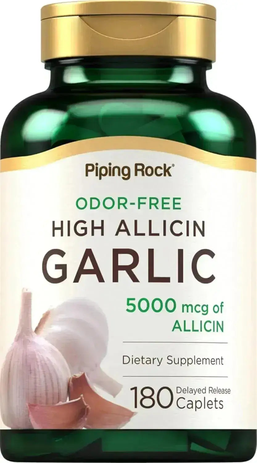 PIPING ROCK - Piping Rock Odorless Garlic Pills with High Allicin 180 Tabletas - The Red Vitamin MX - Suplementos Alimenticios - {{ shop.shopifyCountryName }}