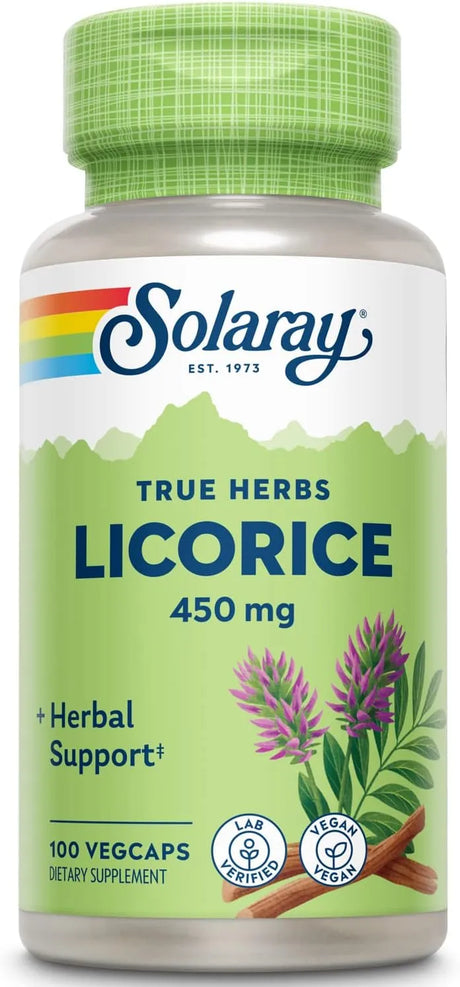 SOLARAY - Solaray Licorice Root 450Mg. 100 Capsulas - The Red Vitamin MX - Suplementos Alimenticios - {{ shop.shopifyCountryName }}