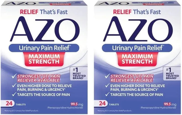 AZO - AZO Urinary Pain Relief Maximum Strength 24 Tabletas 2 Pack - The Red Vitamin MX - Suplementos Alimenticios - {{ shop.shopifyCountryName }}
