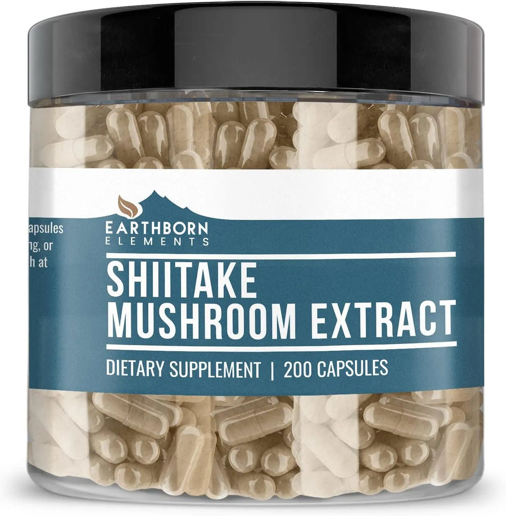 EARTHBORN ELEMENTS - Earthborn Elements Shiitake Mushroom Extract 200 Capsulas - The Red Vitamin MX - Suplementos Alimenticios - {{ shop.shopifyCountryName }}