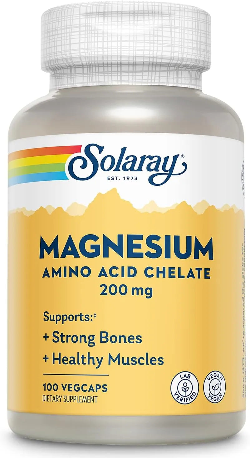 SOLARAY - SOLARAY Magnesium Amino Acid Chelate 200Mg. 100 Capsulas - The Red Vitamin MX - Suplementos Alimenticios - {{ shop.shopifyCountryName }}