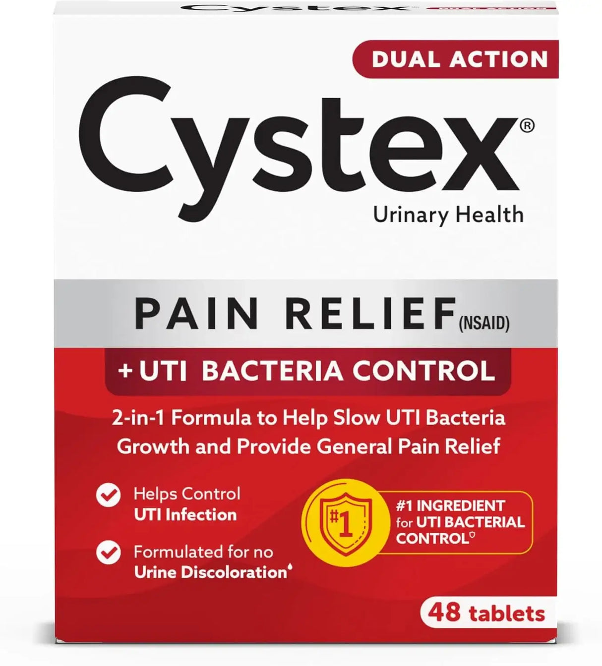 CYSTEX - Cystex Dual Action UTI Pain Relief & Prevention Tablets 48 Tabletas - The Red Vitamin MX - Suplementos Alimenticios - {{ shop.shopifyCountryName }}