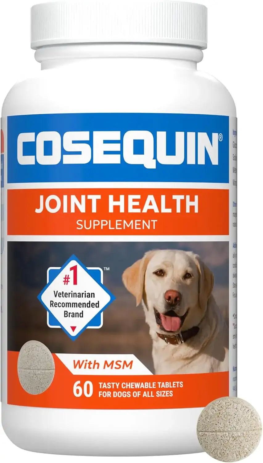 NUTRAMAX - Nutramax Laboratories Cosequin Maximum Strength Joint Health Supplement for Dogs 60 Tabletas Masticables - The Red Vitamin MX - Cuidado De Cadera Y Articulaciones Para Perros - {{ shop.shopifyCountryName }}