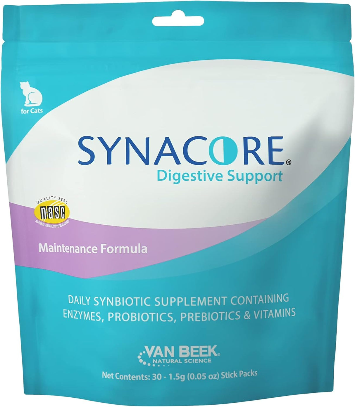 Van Beek Natural Science Synacore Feline Digestive Health Probiotics 30 Paquetes