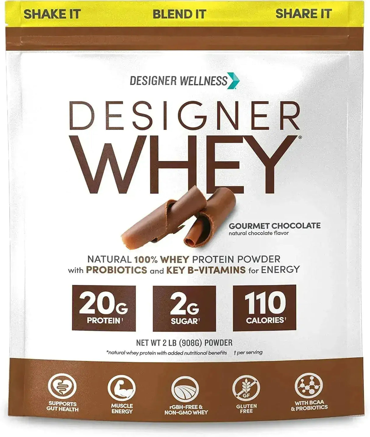 DESIGNER WELLNESS - Designer Wellness Designer Whey Natural Whey Protein Powder Chocolate 908Gr. - The Red Vitamin MX - Suplementos Alimenticios - {{ shop.shopifyCountryName }}