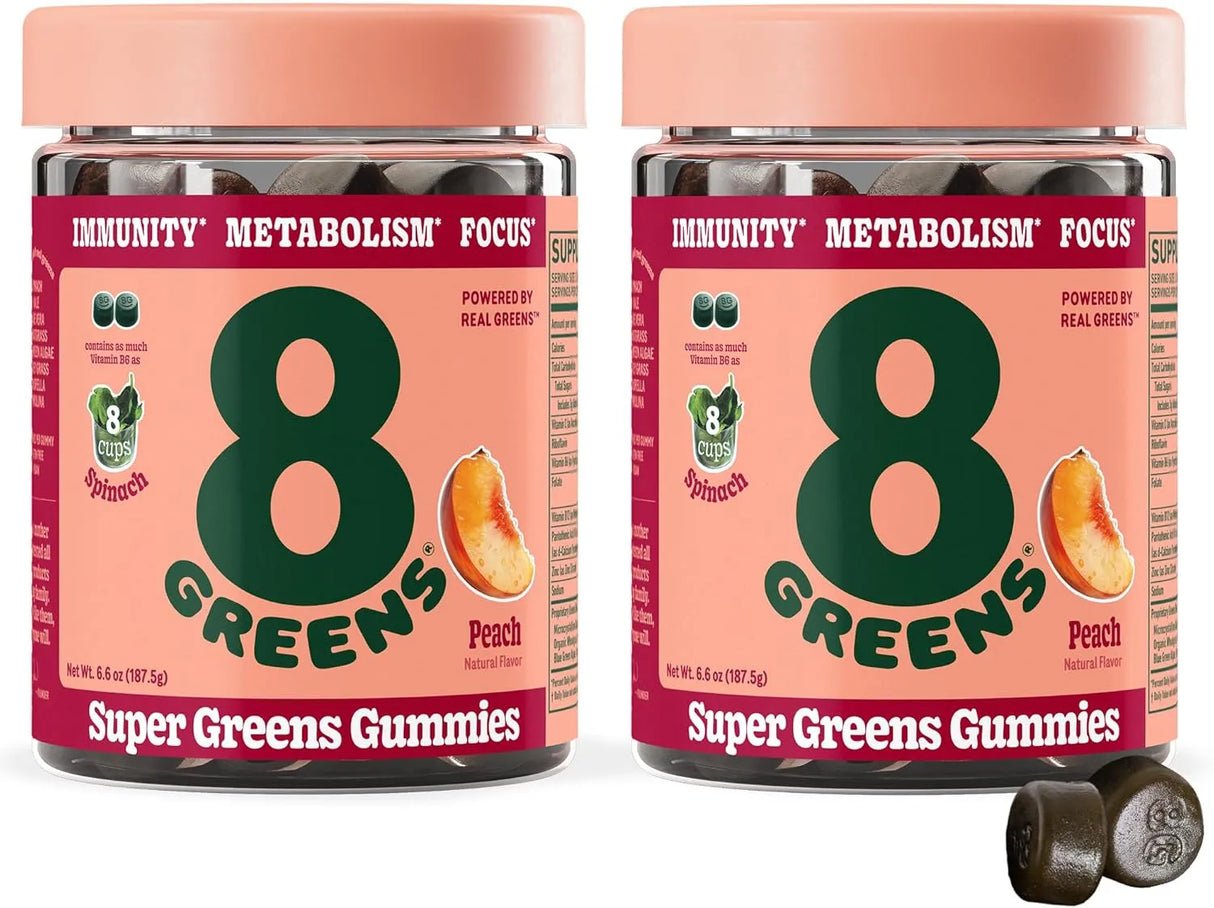 8GREENS - 8Greens Supergreens Gummies Peach Flavor 50 Gomitas 2 Pack - The Red Vitamin MX - Suplementos Alimenticios - {{ shop.shopifyCountryName }}