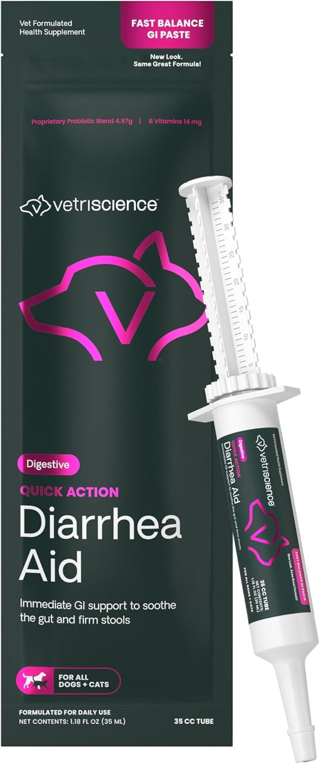 VetriScience Quick Action Diarrhea Aid Paste with Probiotics & B Vitamins Unflavored 35Ml.