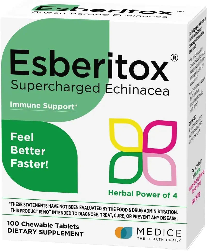 ESBERITOX - ESBERITOX Supercharged Echinacea 100 Tabletas Masticables - The Red Vitamin MX - Suplementos Alimenticios - {{ shop.shopifyCountryName }}