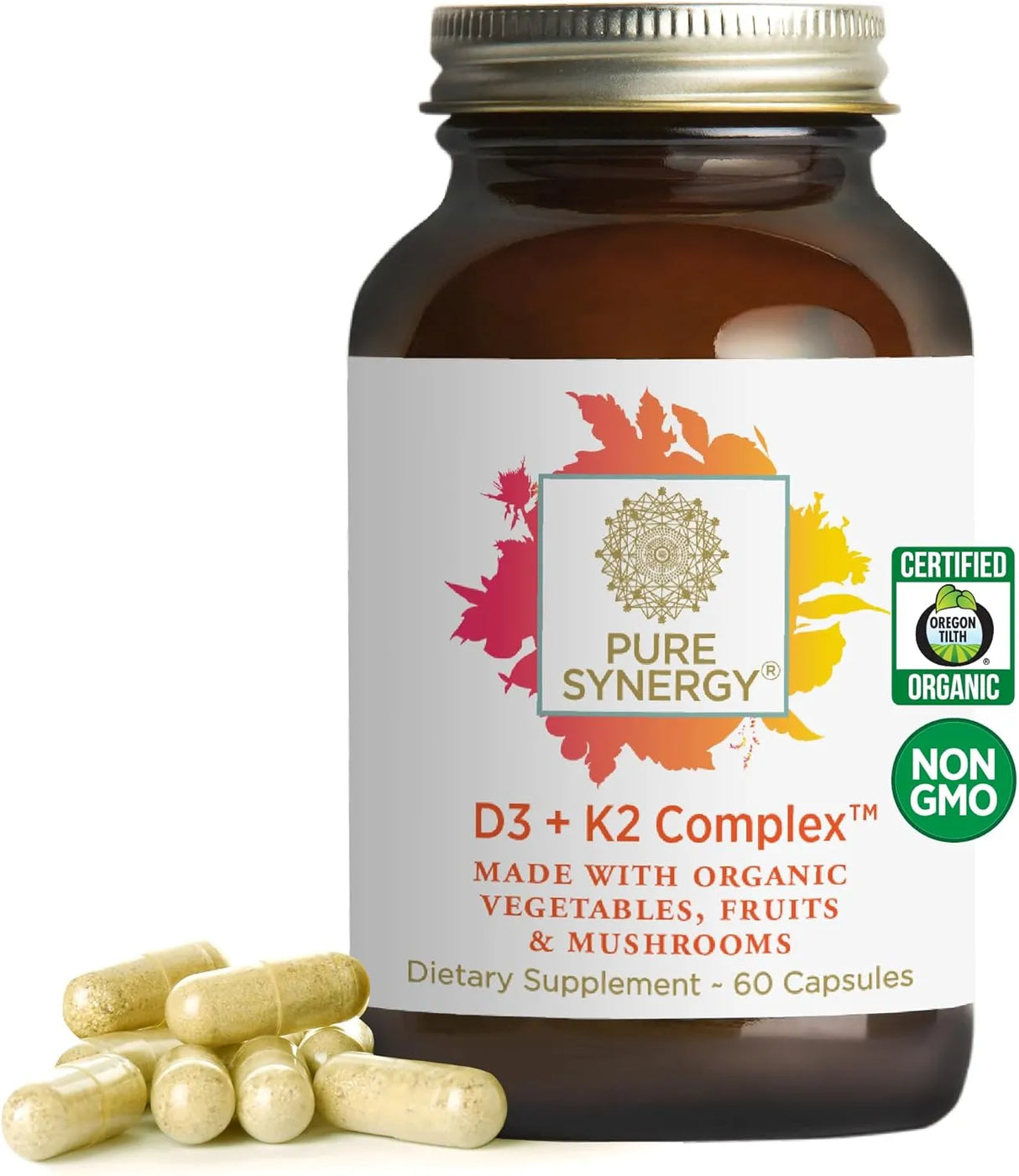 PURE SYNERGY - PURE SYNERGY D3 + K2 Complex 60 Capsulas - The Red Vitamin MX - Suplementos Alimenticios - {{ shop.shopifyCountryName }}