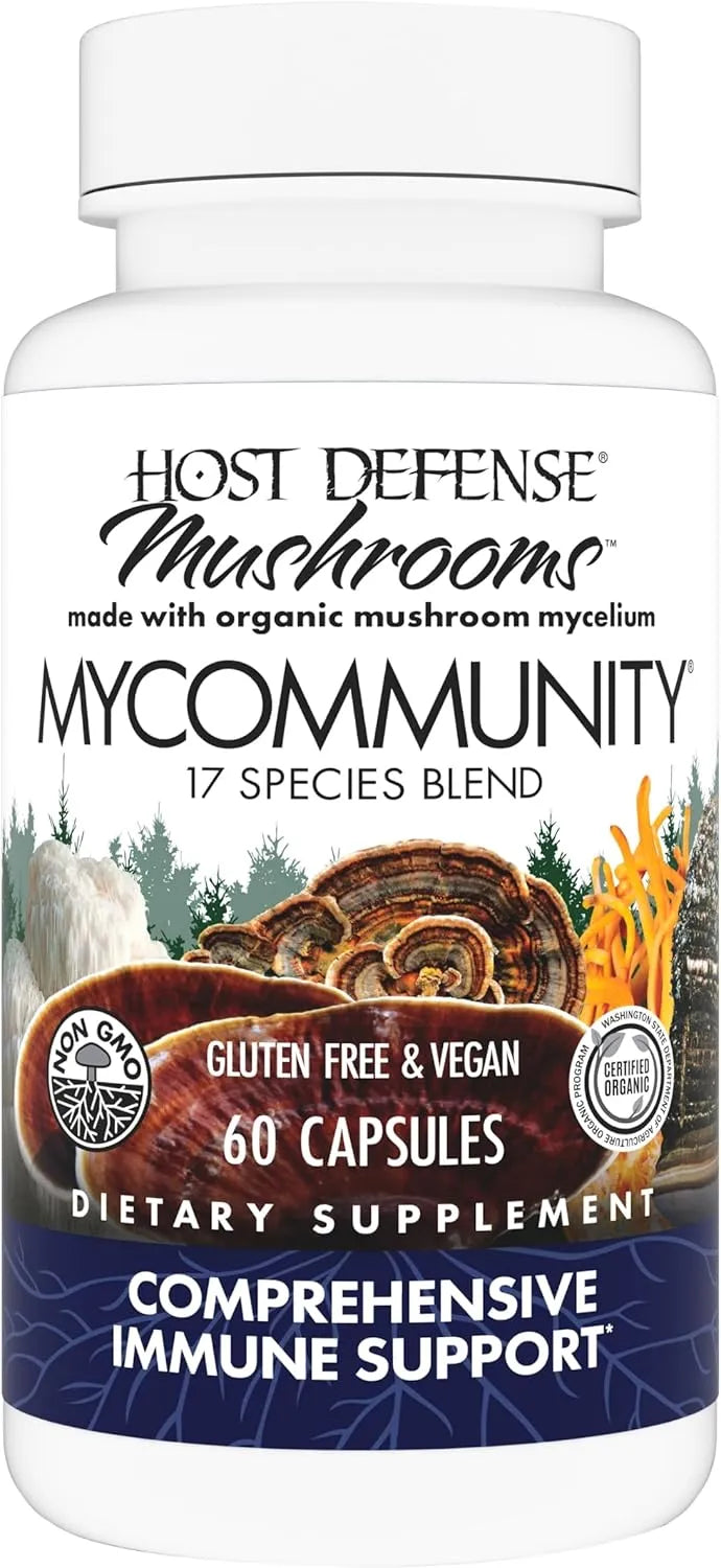 HOST DEFENSE - Host Defense MyCommunity 17 Species Blend Mushroom 60 Capsulas - The Red Vitamin MX - Suplementos Alimenticios - {{ shop.shopifyCountryName }}
