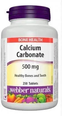 WEBBER NATURALS - Webber Naturals Calcium Carbonate 500Mg. 250 Tabletas - The Red Vitamin MX - Suplementos Alimenticios - {{ shop.shopifyCountryName }}