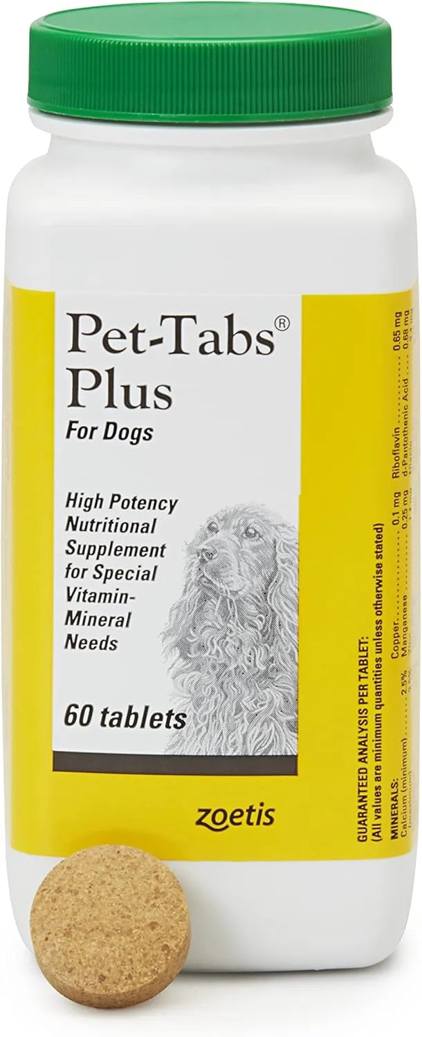 PET TABS - Pet-Tabs Plus Multivitamin and Mineral Supplement for Dogs 60 Tabletas - The Red Vitamin MX - Multivitamínicos Para Perros - {{ shop.shopifyCountryName }}