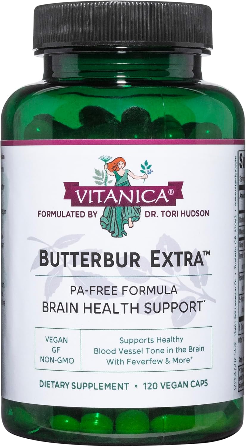 Vitanica Butterbur Extra Brain Chemistry and Vessel Support 120 Capsulas