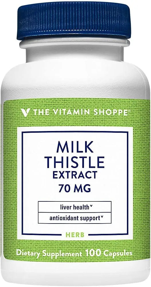 THE VITAMIN SHOPPE - The Vitamin Shoppe Milk Thistle Extract 70Mg. 100 Capsulas - The Red Vitamin MX - Suplementos Alimenticios - {{ shop.shopifyCountryName }}
