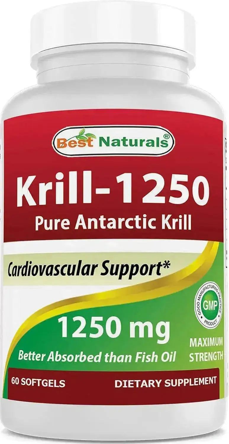 BEST NATURALS - Best Naturals Pure Antarctic Krill Oil 1250Mg. 60 Capsulas Blandas - The Red Vitamin MX - Suplementos Alimenticios - {{ shop.shopifyCountryName }}