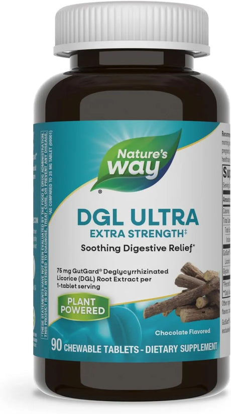 NATURE'S WAY - Nature's Way DGL Ultra Premium Licorice Root Extract 90 Tabletas Masticables - The Red Vitamin MX - Suplementos Alimenticios - {{ shop.shopifyCountryName }}