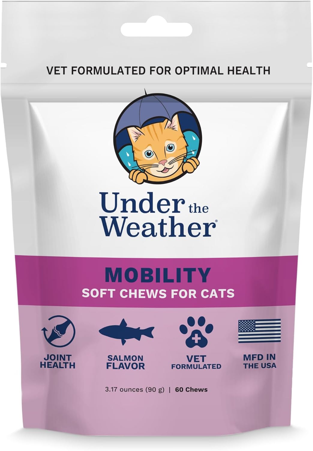 Under The Weather Pet Mobility Chews for Cats 60 Masticables