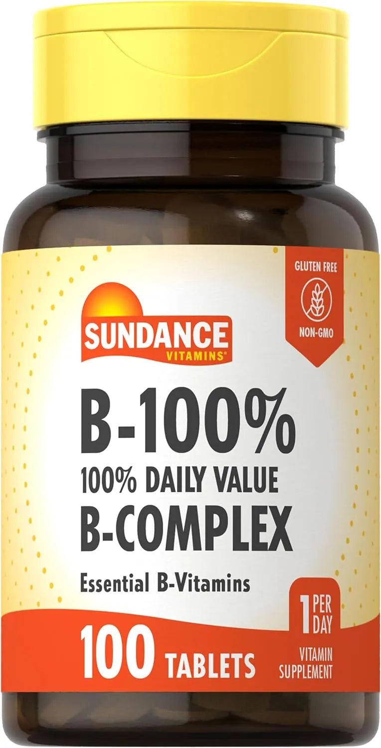 SUNDANCE - Sundance Vitamin B-Complex 100% Daily Value 100 Tabletas - The Red Vitamin MX - Suplementos Alimenticios - {{ shop.shopifyCountryName }}