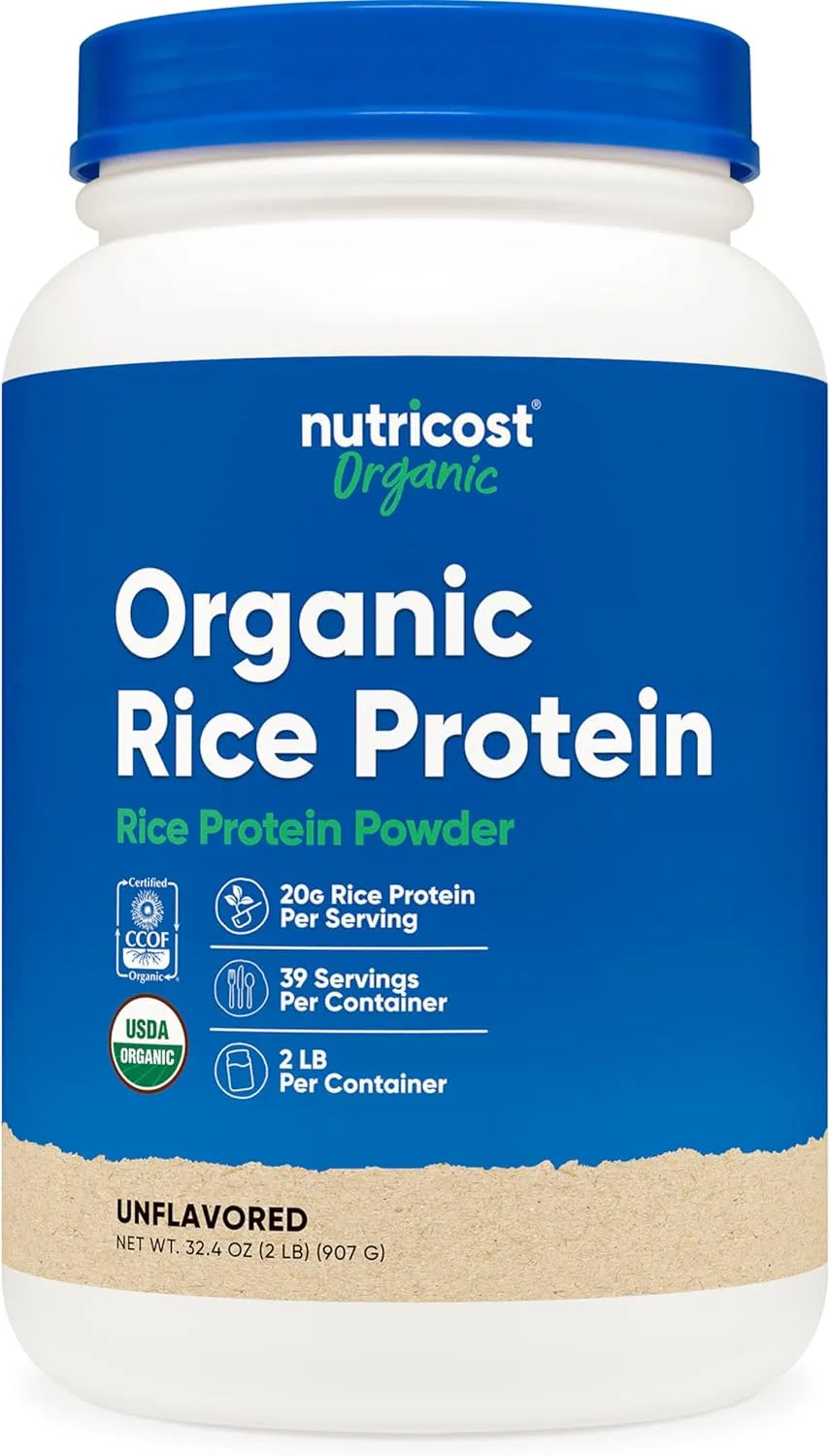 NUTRICOST - Nutricost Organic Rice Protein Powder Unflavored 907Gr. - The Red Vitamin MX - Suplementos Alimenticios - {{ shop.shopifyCountryName }}