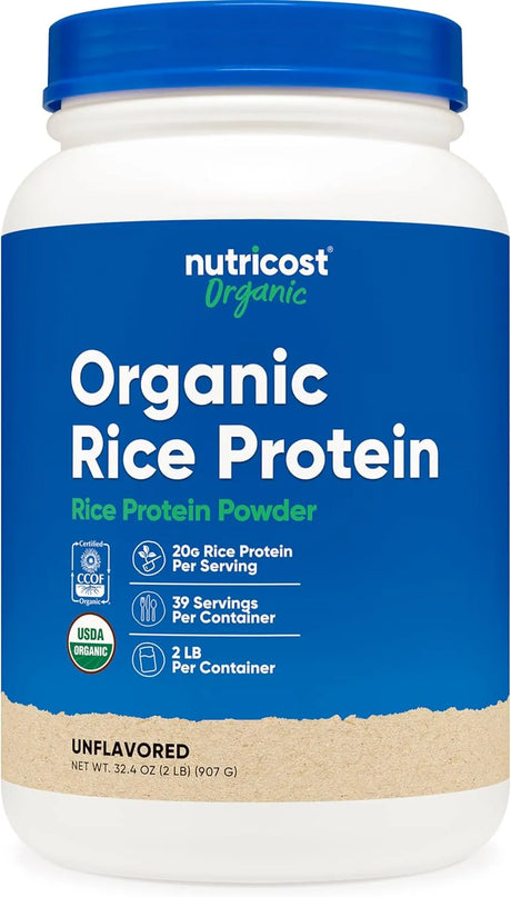 NUTRICOST - Nutricost Organic Rice Protein Powder Unflavored 907Gr. - The Red Vitamin MX - Suplementos Alimenticios - {{ shop.shopifyCountryName }}