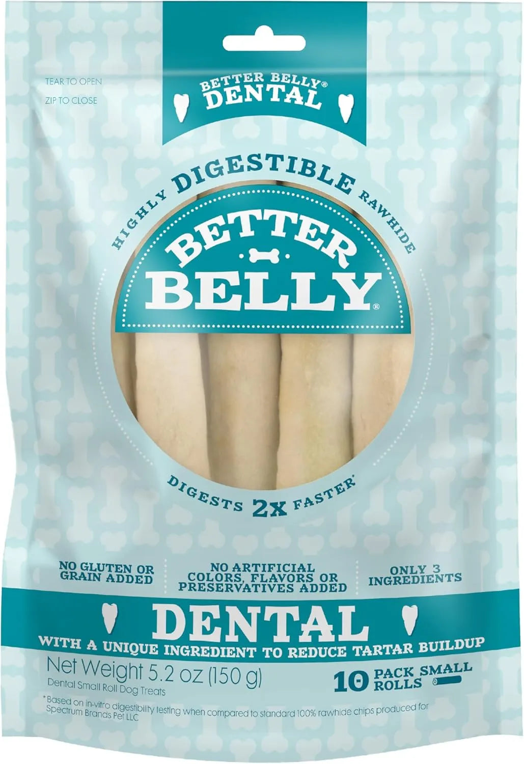 BETTER BELLY - Better Belly Highly Digestible Rawhide Dental Chews Small 10 Piezas - The Red Vitamin MX - Cuidado Dental Para Perros - {{ shop.shopifyCountryName }}