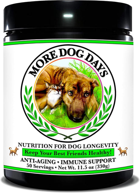 MORE DOG DAYS - More Dog Days Anti-Aging & Immune Support 50 Servicios 330Gr. - The Red Vitamin MX - Suplementos Herbales Para Perros - {{ shop.shopifyCountryName }}