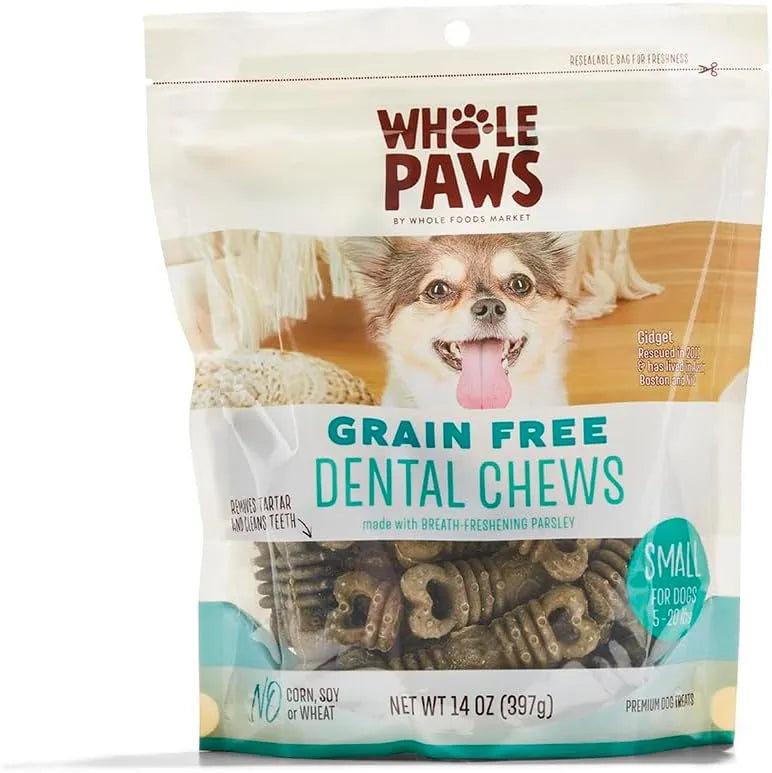 WHOLE PAWS - Whole Paws Grain-Free Dog Dental Chews Small For Dogs 5-20 lbs 397Gr. - The Red Vitamin MX - Cuidado Dental Para Perros - {{ shop.shopifyCountryName }}