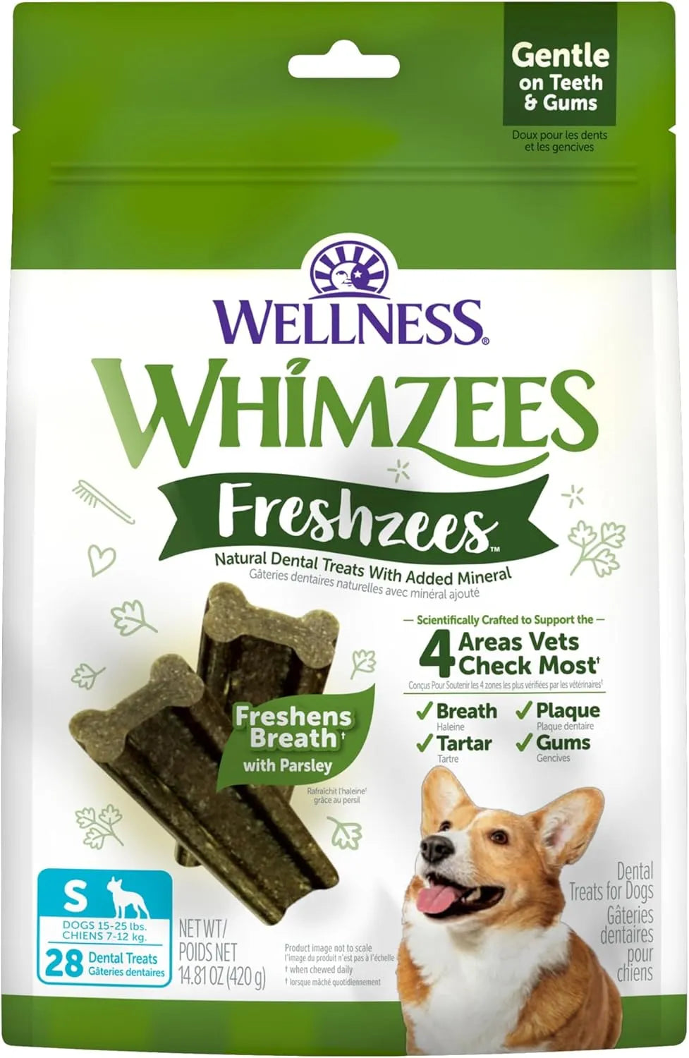 WELLNESS WHIMZEES - WHIMZEES Wellness Freshzees Dog Dental Treats Small Size Stick 28 Piezas - The Red Vitamin MX - Cuidado Dental Para Perros - {{ shop.shopifyCountryName }}