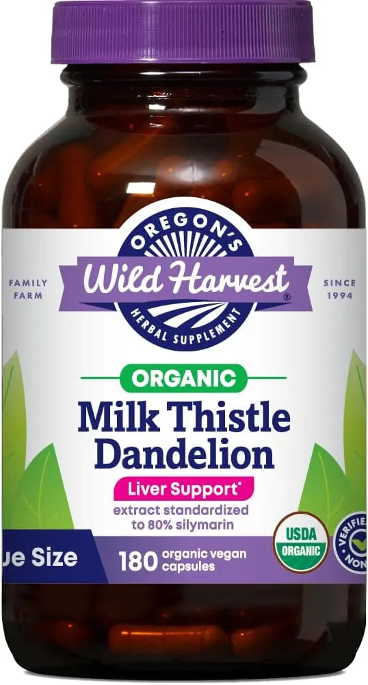 OREGON'S WILD HARVEST - Oregon's Wild Harvest Certified Organic Milk Thistle Dandelion 180 Capsulas - The Red Vitamin MX - Suplementos Alimenticios - {{ shop.shopifyCountryName }}