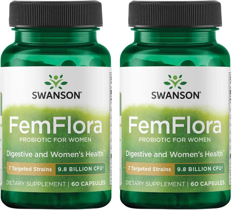 SWANSON - Swanson FemFlora Feminine Probiotic 60 Capsulas 2 Pack - The Red Vitamin MX - Suplementos Alimenticios - {{ shop.shopifyCountryName }}