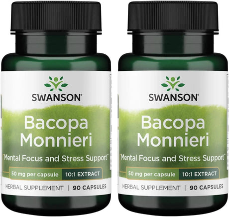 SWANSON - Swanson Bacopa Monniera 10:1 Extract 50Mg. 90 Capsulas 2 Pack - The Red Vitamin MX - Suplementos Alimenticios - {{ shop.shopifyCountryName }}
