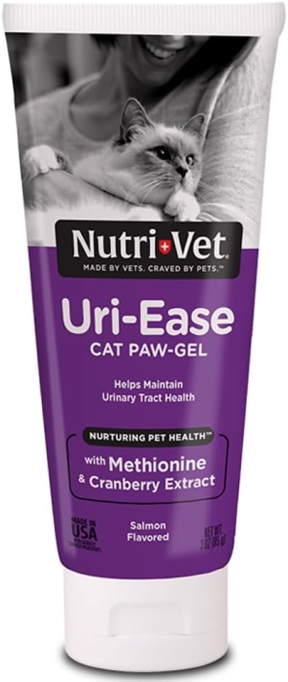 Nutri-Vet Uri-Ease Paw Gel for Cats Helps Maintain Urinary Tract Health 3 Oz.