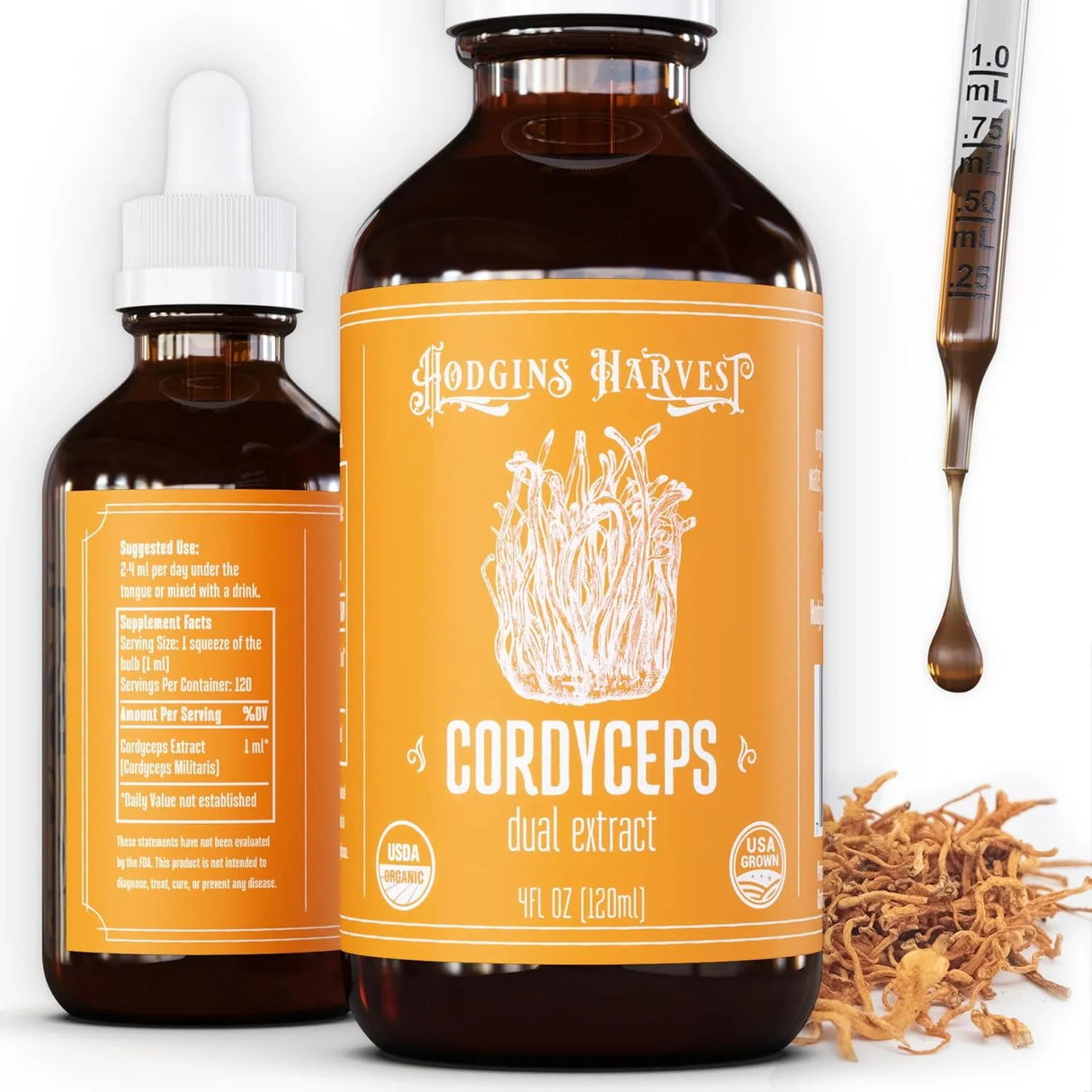 HODGINS HARVEST - Hodgins Harvest Organic Cordyceps Tincture 4 Fl.Oz. - The Red Vitamin MX - Suplementos Alimenticios - {{ shop.shopifyCountryName }}