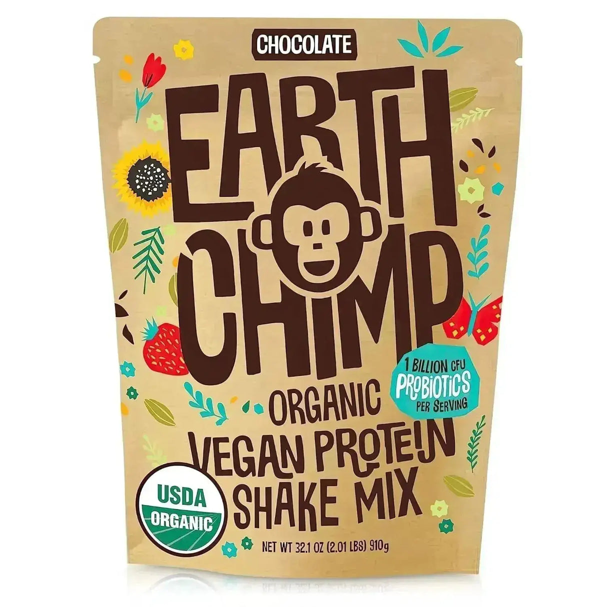 EARTHCHIMP - EarthChimp Organic Vegan Protein Powder 26 Servicios Chocolate 910Gr. - The Red Vitamin MX - Suplementos Alimenticios - {{ shop.shopifyCountryName }}
