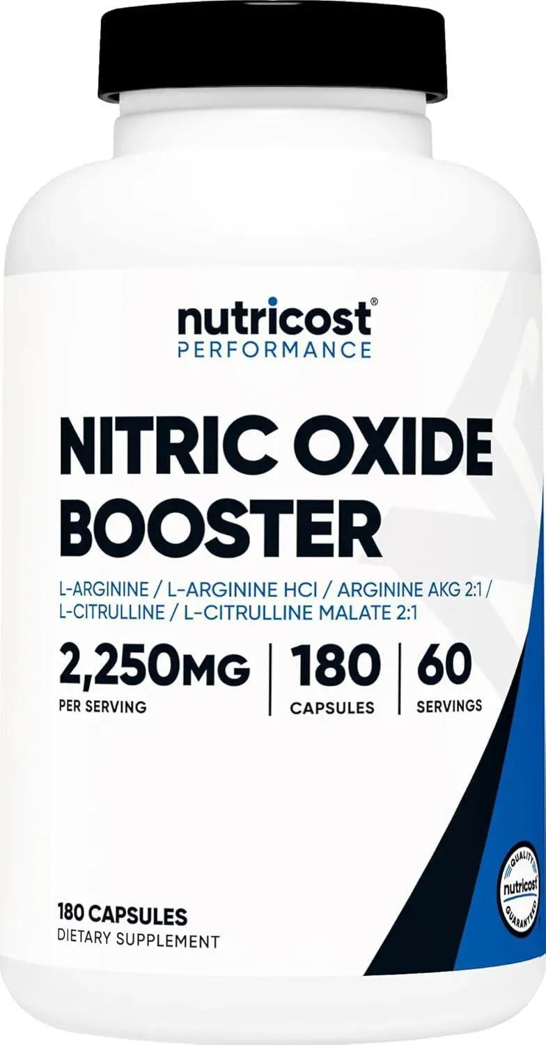 NUTRICOST - Nutricost Nitric Oxide Booster 750Mg. 180 Capsulas - The Red Vitamin MX - Suplementos Alimenticios - {{ shop.shopifyCountryName }}