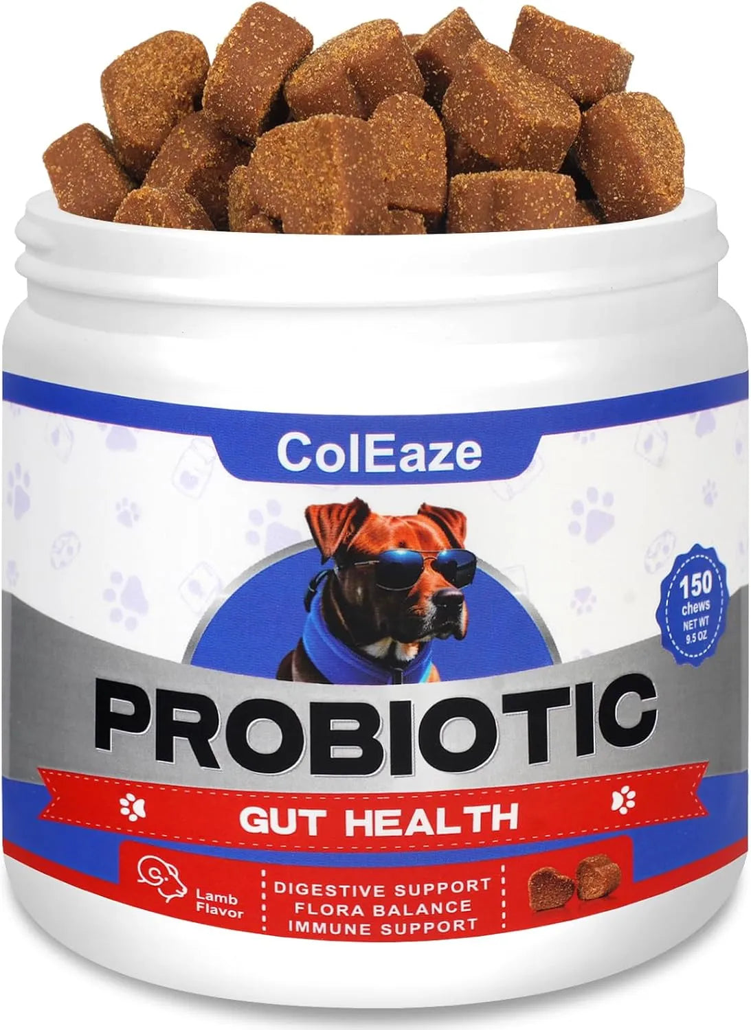COLEAZE - ColEaze Probiotics for Dogs 150 Masticables - The Red Vitamin MX - Probióticos Para Perros - {{ shop.shopifyCountryName }}