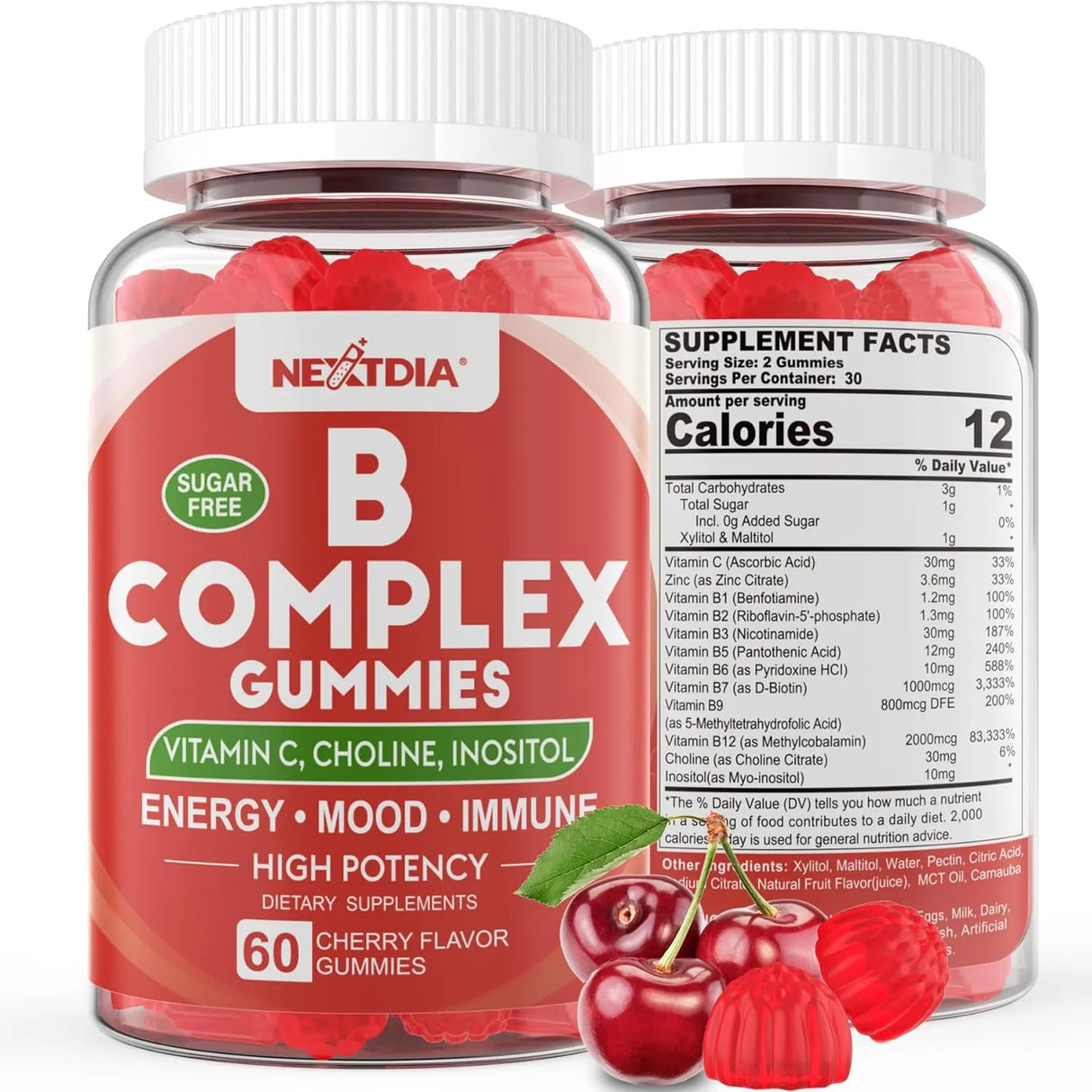 NEXTDIA - Nextdia Vitamin B Complex Gummies 60 Gomitas - The Red Vitamin MX - Suplementos Alimenticios - {{ shop.shopifyCountryName }}