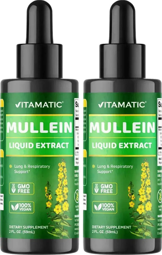 VITAMATIC - Vitamatic Liquid Mullein Leaf 1000Mg. 2 Fl.Oz. 2 Pack - The Red Vitamin MX - Suplementos Alimenticios - {{ shop.shopifyCountryName }}