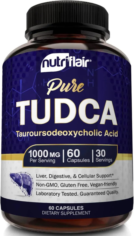 NUTRIFLAIR - NutriFlair Pure TUDCA 1000Mg. 60 Capsulas - The Red Vitamin MX - Suplementos Alimenticios - {{ shop.shopifyCountryName }}