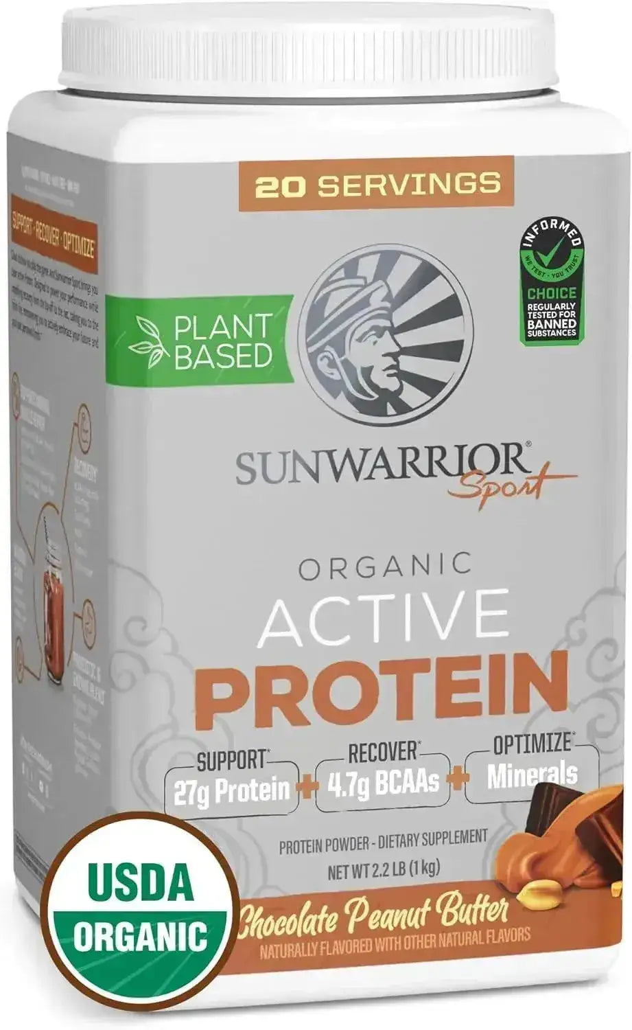 SUNWARRIOR - Sunwarrior Vegan Protein Powder Peanut Butter Chocolate 20 Servicios 1 Kg. - The Red Vitamin MX - Suplementos Alimenticios - {{ shop.shopifyCountryName }}