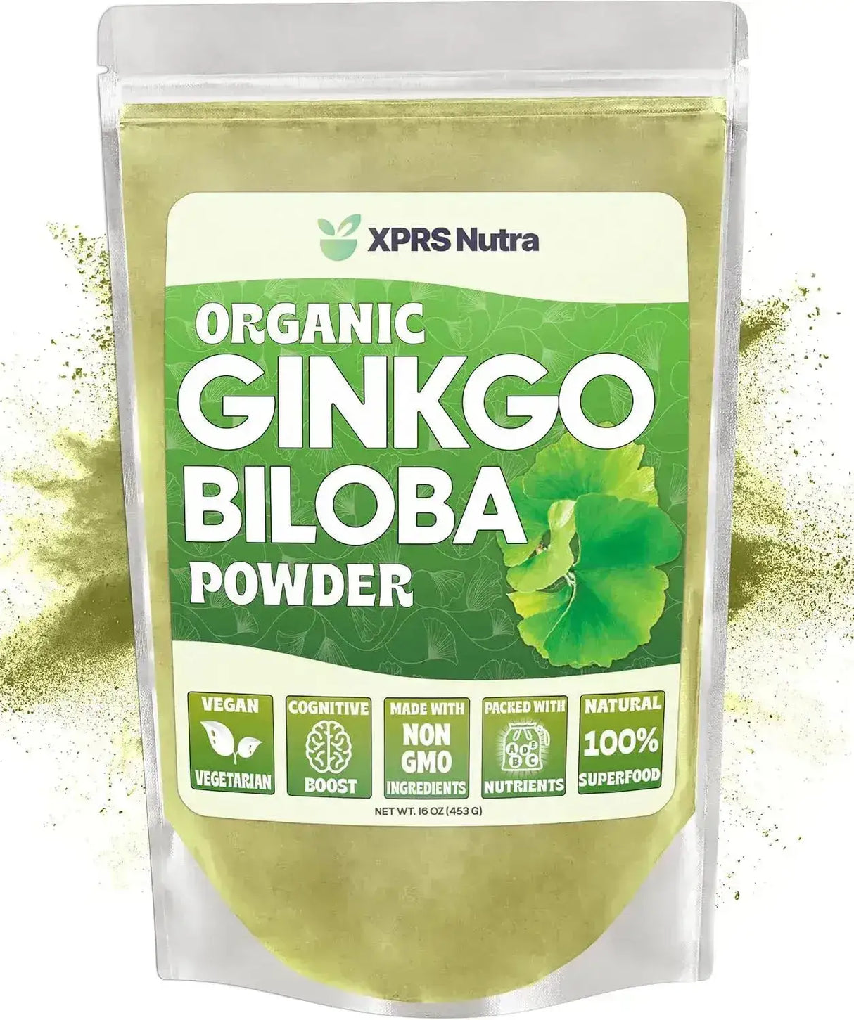 XPRS NUTRA - XPRS Nutra Organic Ginkgo Biloba Powder 453Gr. - The Red Vitamin MX - Suplementos Alimenticios - {{ shop.shopifyCountryName }}