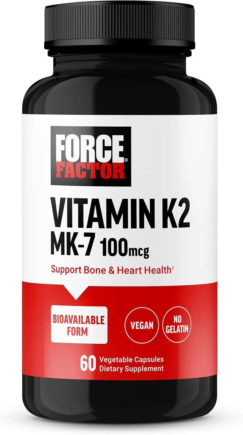 FORCE FACTOR - FORCE FACTOR MK-7 Vitamin K2 100mcg 60 Capsulas - The Red Vitamin MX - Suplementos Alimenticios - {{ shop.shopifyCountryName }}